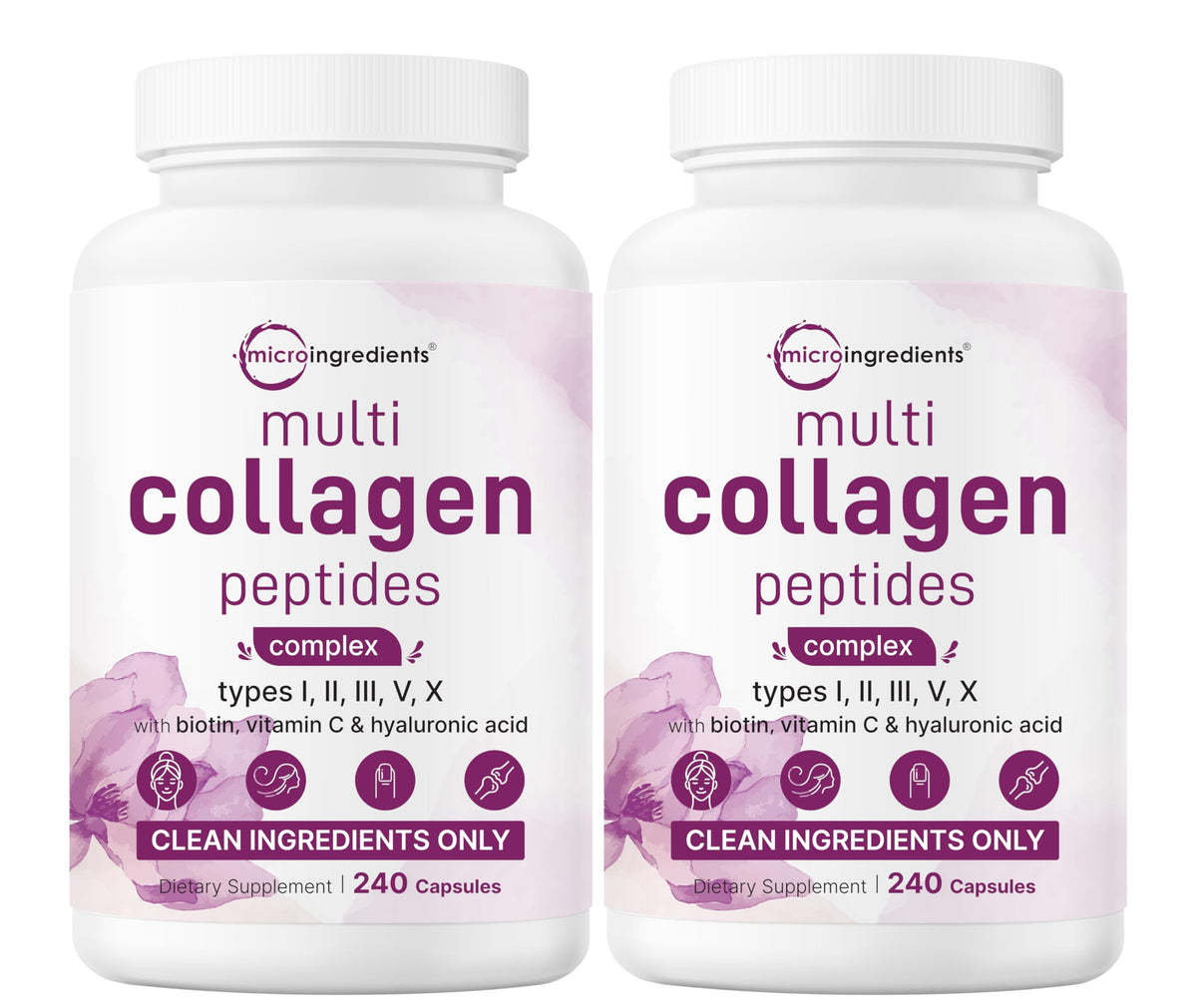 Micro Ingredients Multi-Collagène 480 capsules vue de face