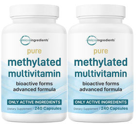 Micro Ingredients Multivitamines Méthylées Pures 480 Capsules, vue de face