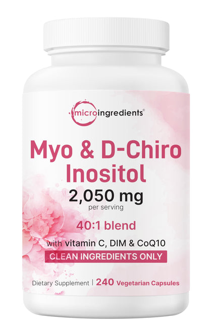 Micro Ingredients Myo-Inositol & D-Chiro Inositol 240 capsules végétales