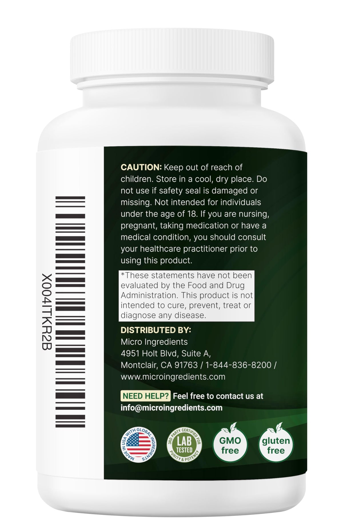 Micro Ingredients NAD+ 500mg avec Resvératrol capsules ouvertes