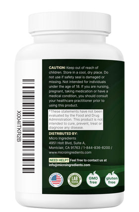 Micro Ingredients NAD+ 500mg avec Resvératrol capsules ouvertes