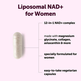 Micro Ingredients NAD+ Liposomal Femme ingrédients et dosage sur l'étiquette