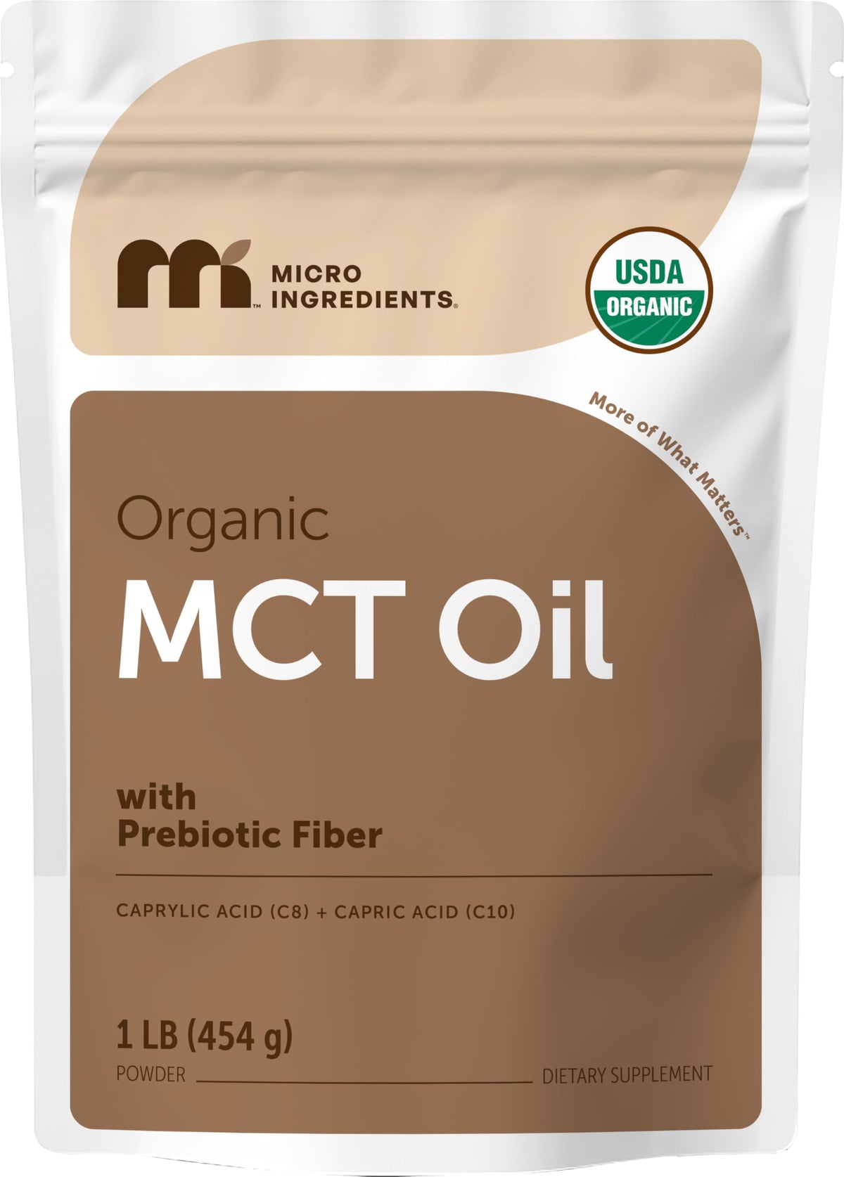 Micro Ingredients Poudre d'Huile MCT Bio 470g vue avant