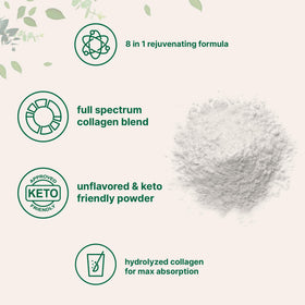 Micro Ingredients Poudre de Collagène Multi Peptides 8oz avec cuillère doseuse