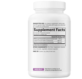 Micro Ingredients PQQ 40 mg avec CoQ10 et NAD+ sur fond neutre