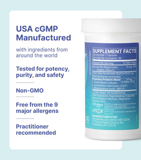 Microbiome Labs EpicDefense Probiotique 30 Capsules - étiquette