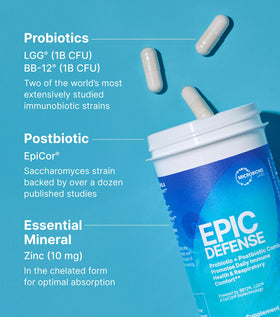 Microbiome Labs EpicDefense Probiotique 30 Capsules - format de capsule
