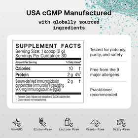 Microbiome Labs Mega IgG2000 Poudre avec d'autres compléments alimentaires