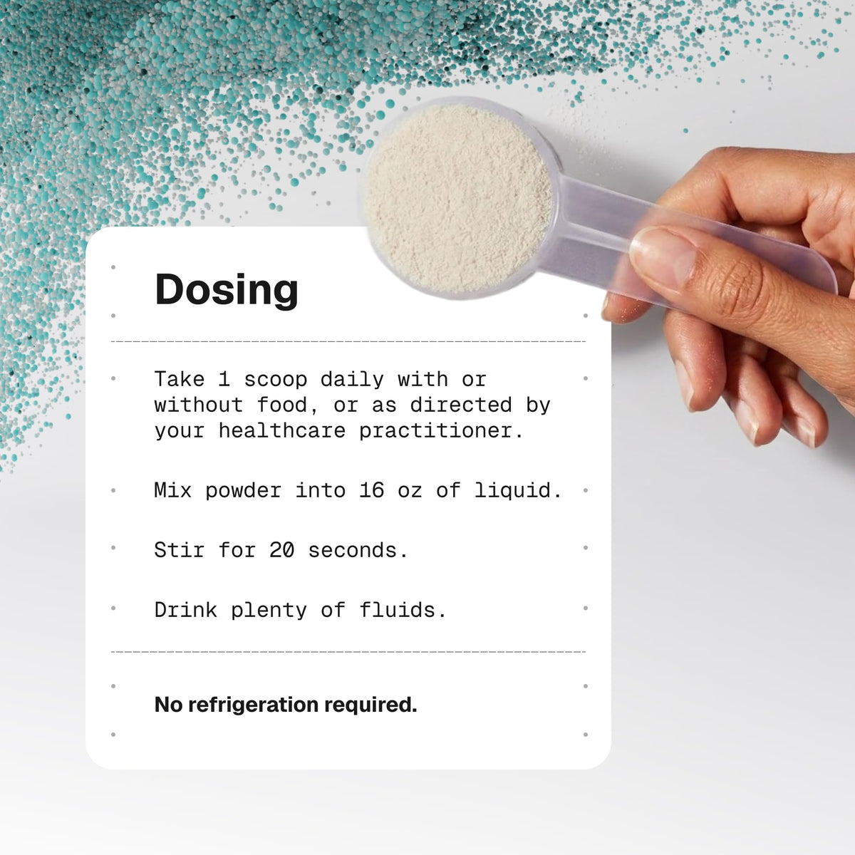 Microbiome Labs Mega IgG2000 Poudre en poudre sur une cuillère