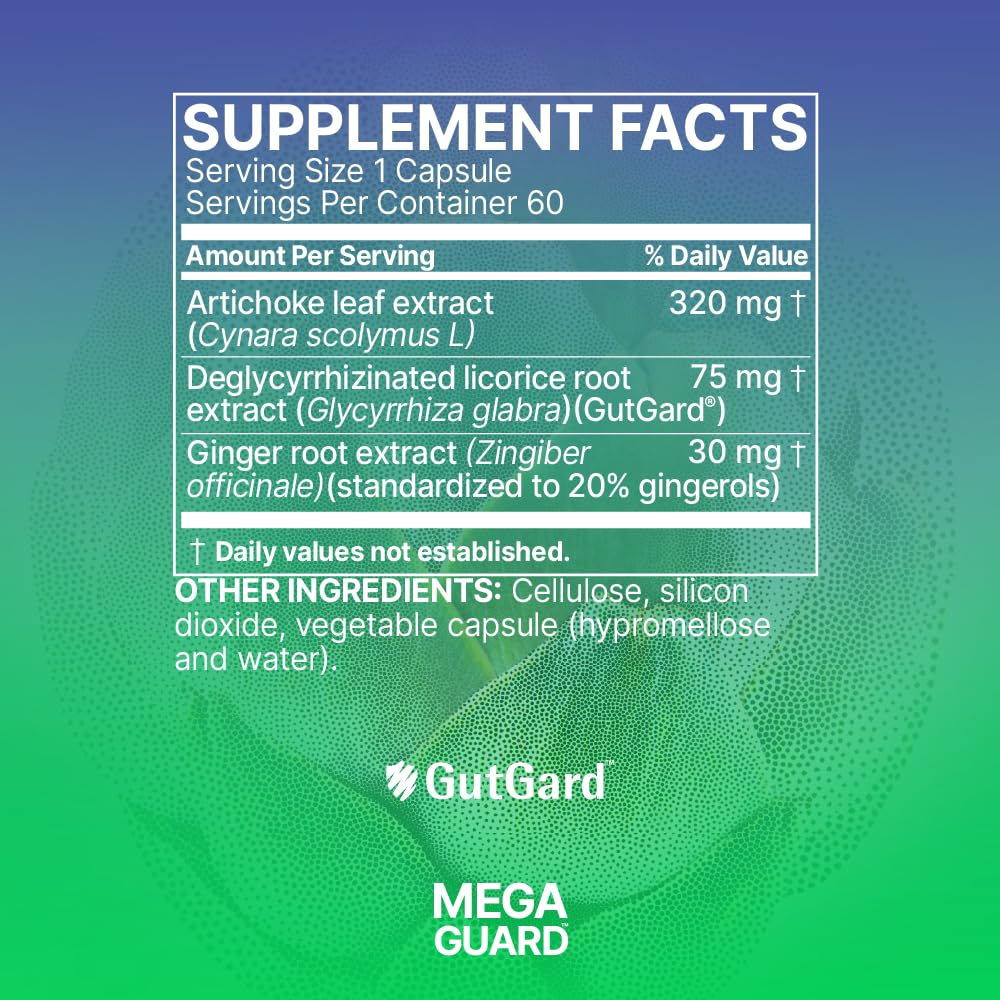 Microbiome Labs MegaGuard Compléments Alimentaires 60 Capsules avec capsules visibles