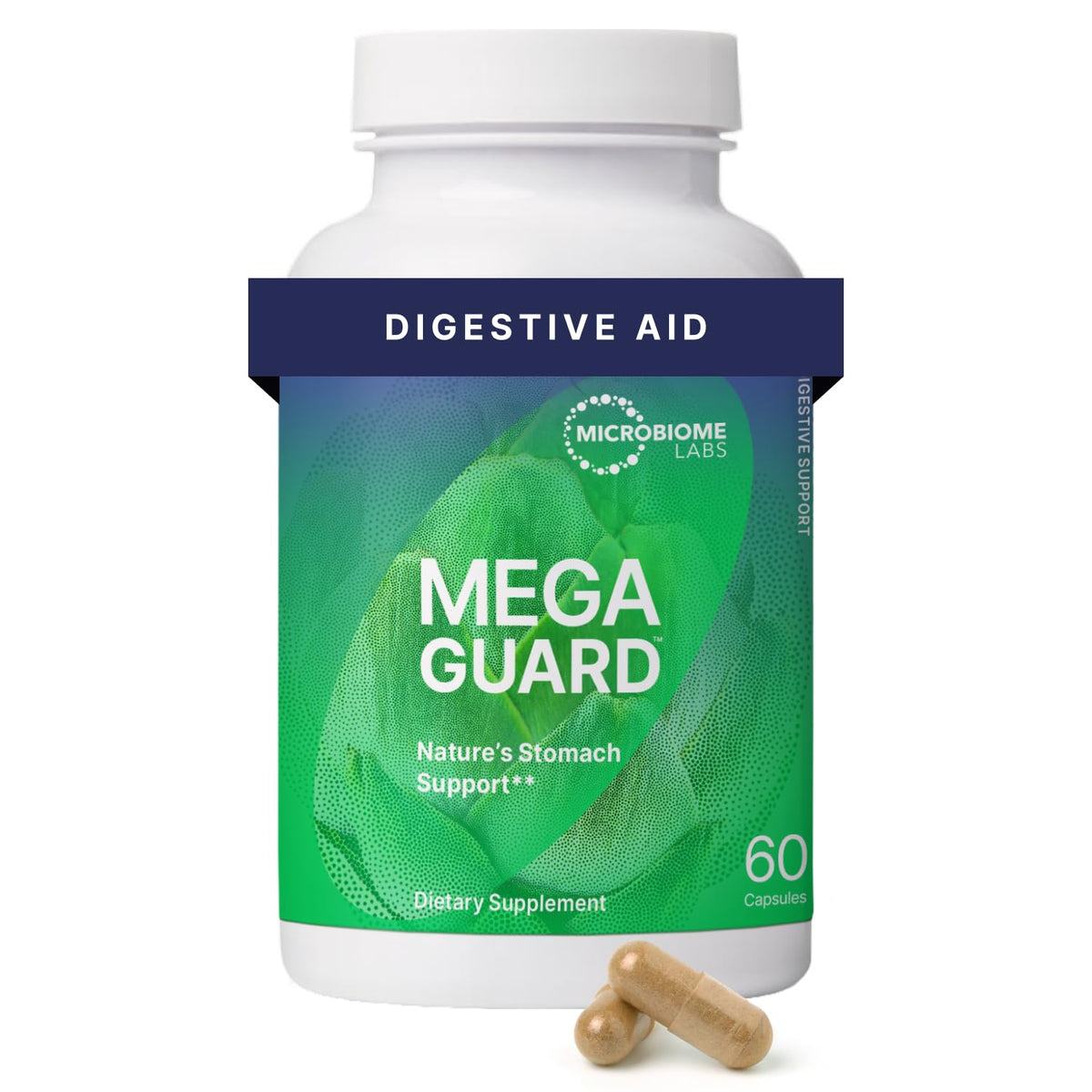 Microbiome Labs MegaGuard Compléments Alimentaires 60 Capsules vue de face
