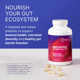 Microbiome Labs MegaPre Capsules - vue latérale