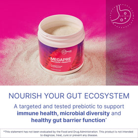 Microbiome Labs MegaPre Poudre Prébiotique 191g avec cuillère dosette