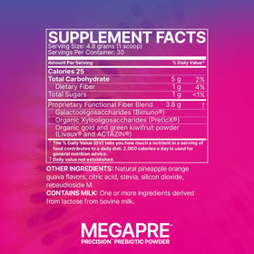 Microbiome Labs MegaPre Poudre Prébiotique 191g avec ingrédients naturels