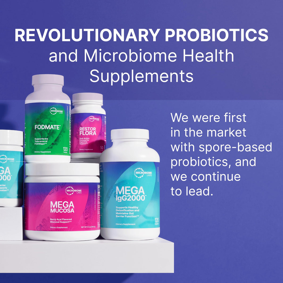 Microbiome Labs MegaPre Poudre Prébiotique 191g sur une table