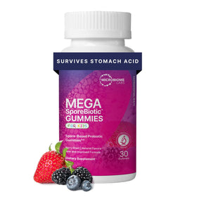 Microbiome Labs MegaSporeBiotic Kids Gélifiés Probiotiques 30 pièces, emballage avant