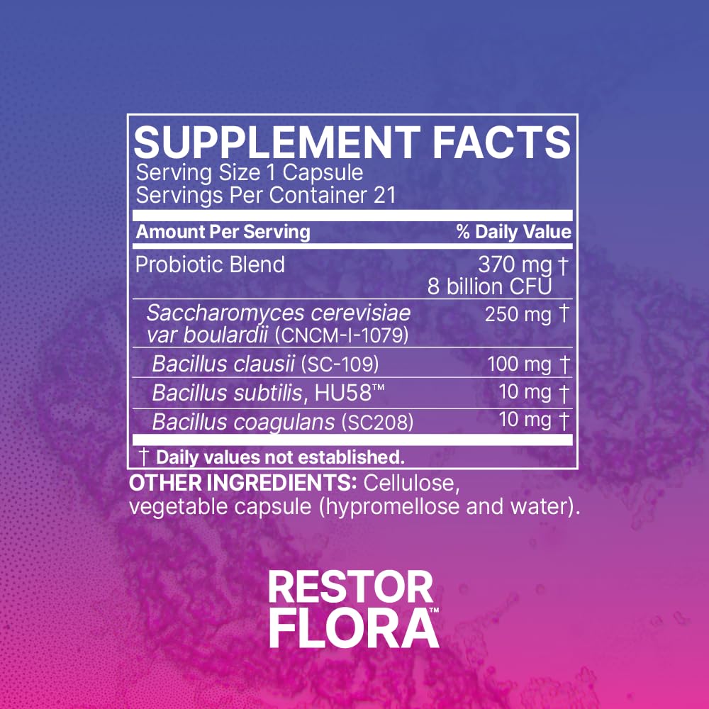 Microbiome Labs RestorFlora prise de capsules