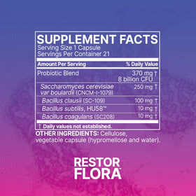 Microbiome Labs RestorFlora prise de capsules