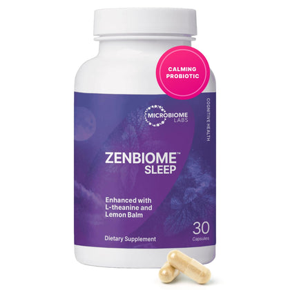 Microbiome Labs Zenbiome Sleep 30 capsules, vue de face