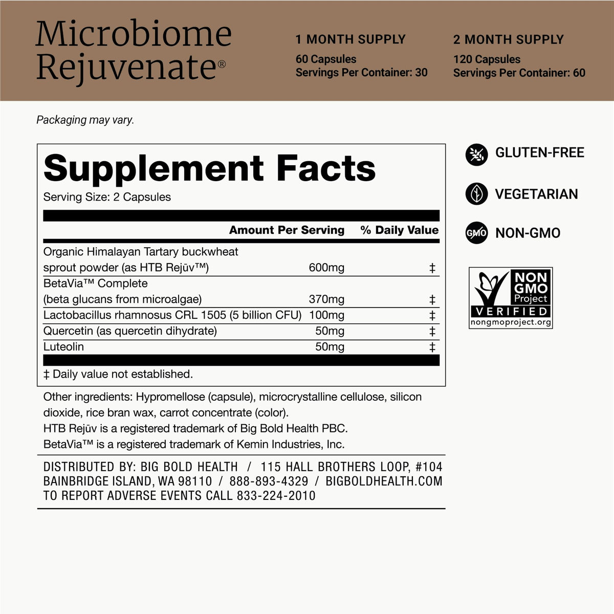 Microbiome Rejuvenate sur un fond blanc