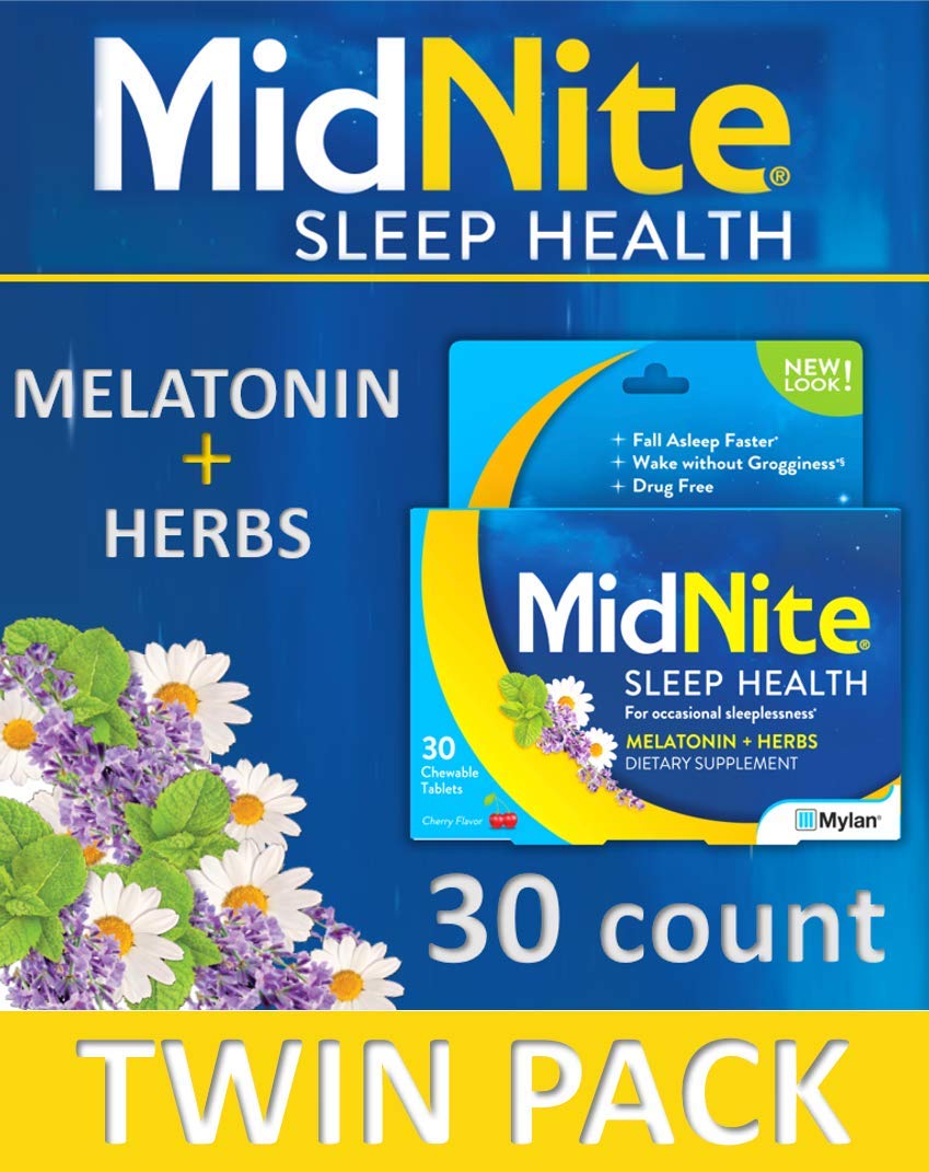 MidNite Complément Alimentaire Sommeil tablettes mâchables sur une table