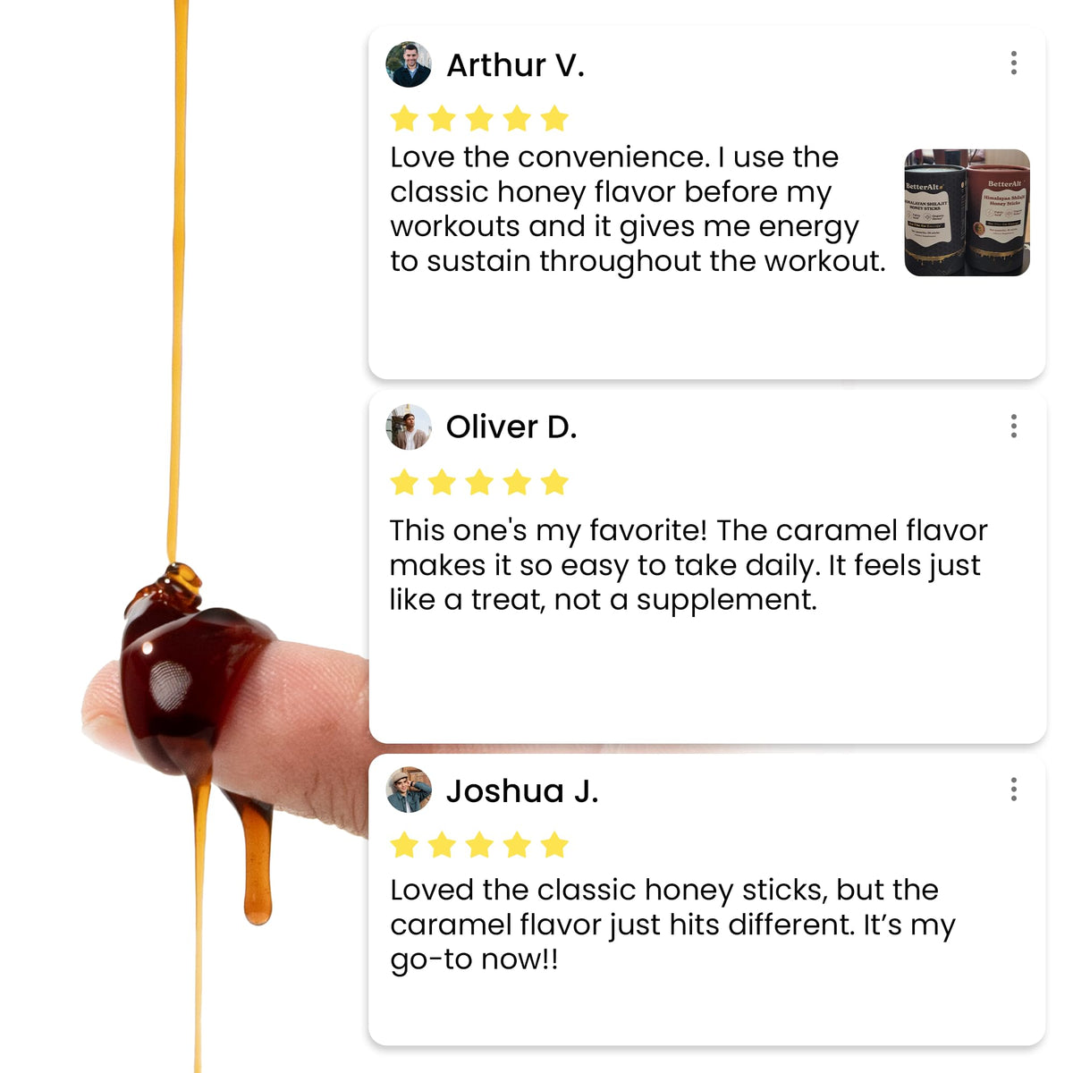 Miel brut utilisé dans les sticks de Shilajit Better Alt