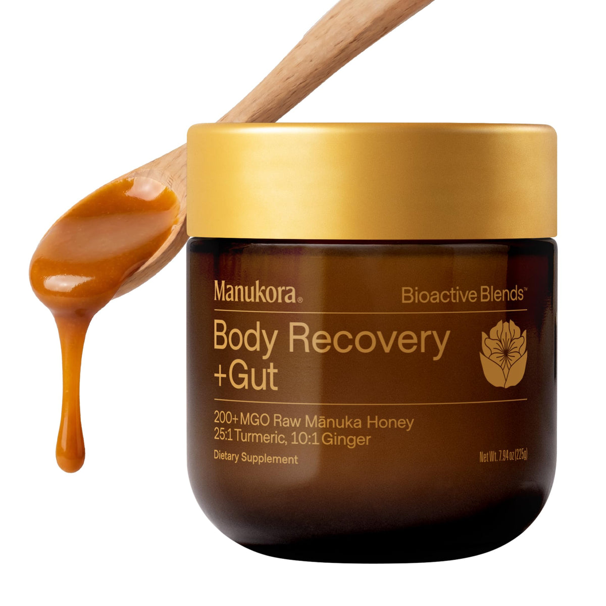 Miel de Manuka 225g de Manukora avec curcuma et gingembre