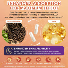 Migcopat Acide Alpha-Lipoïque 600mg avec d'autres compléments alimentaires
