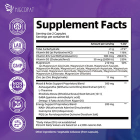 Migcopat Complex de Magnésium 120 capsules avec un verre d'eau