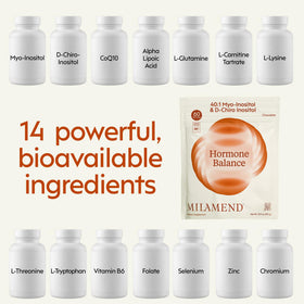 milamend Complément Alimentaire Femme 40:1 Inositol 640g - Préparation dans un verre