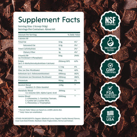 milamend Complément Alimentaire Femme 40:1 Inositol 640g - Vue latérale de l'emballage