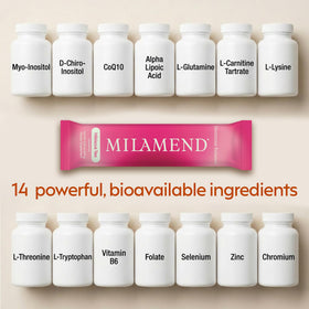 milamend Complément Alimentaire Femme 40:1 Inositol ingrédients listés