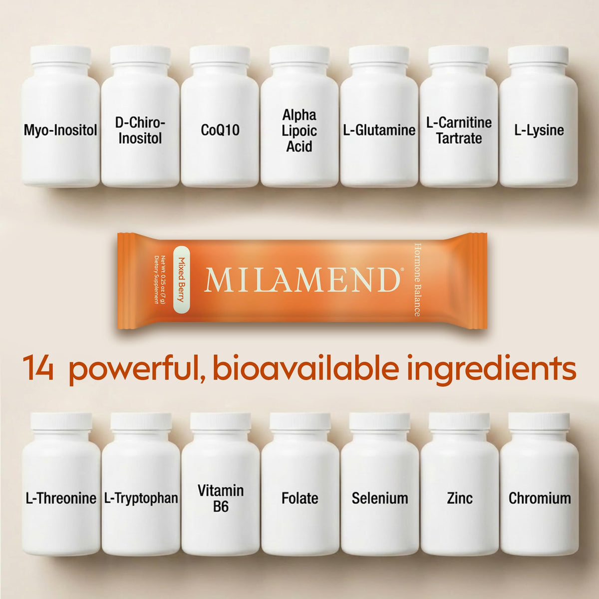 milamend Poudre d'Inositol 40:1 ingrédients en détail