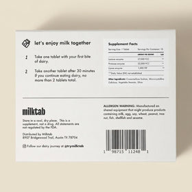 milktab comprimés lactase dans une main