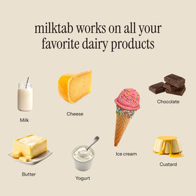 milktab comprimés lactase sur une table