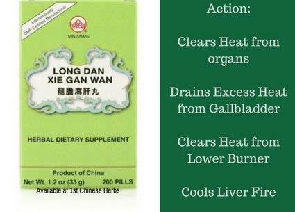 Min Shan Long Dan Xie Gan Wan 200 Teapills, teapills sur une cuillère