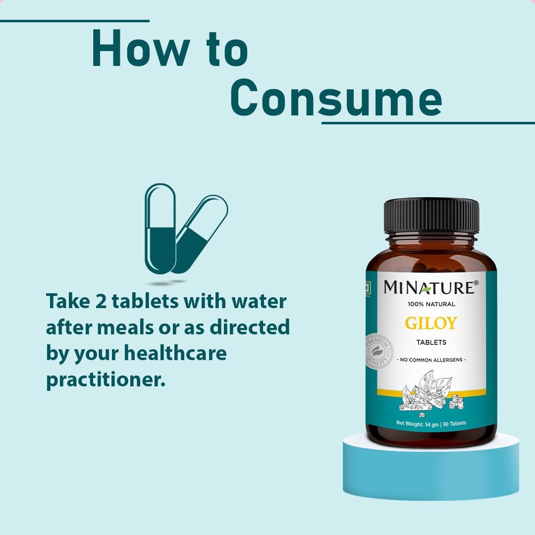minature Comprimés de Giloy 90 Tablettes 1000 mg - prise quotidienne