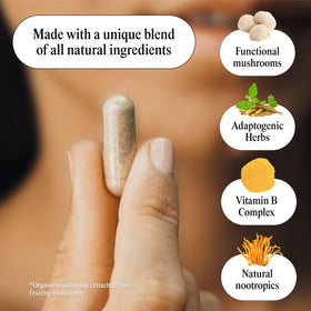 MINDHONEY complément nootropique 82g ouvert avec capsules