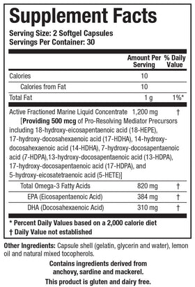 Mini gélules de Biomega-SPM™ Omega-3 sur une cuillère