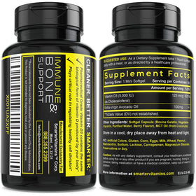 Mini gélules de Vitamine D3 5000 IU avec huile d'avocat de SmarterVitamins