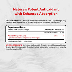 Mini softgel d'Astaxanthin Naturalis en gros plan