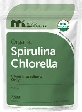 Mini-tablettes de Spiruline et Chlorella Micro Ingredients face avant
