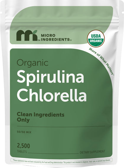 Mini-tablettes de Spiruline et Chlorella Micro Ingredients face avant