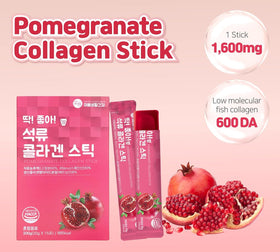 Mippeum Jelly Stick Grenade 20g près d'un verre de jus