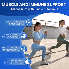 MIRACLE OFFICIAL Complément Alimentaire Magnésium 8-en-1 1000mg Flacon avec Capsules