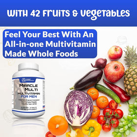 MiracleMulti Multivitamines pour Hommes avec arrière-plan naturel