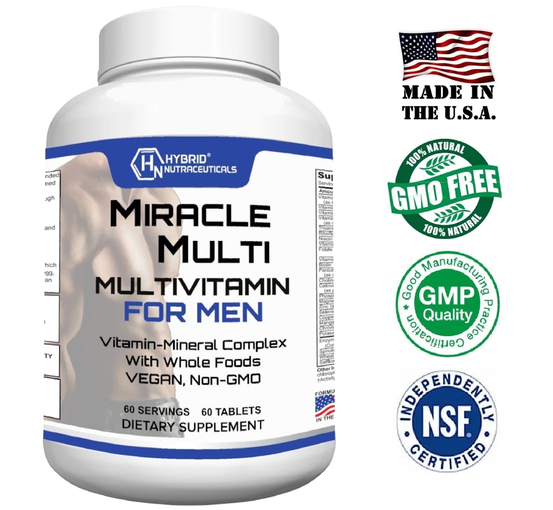 MiracleMulti Multivitamines pour Hommes sur une table en bois