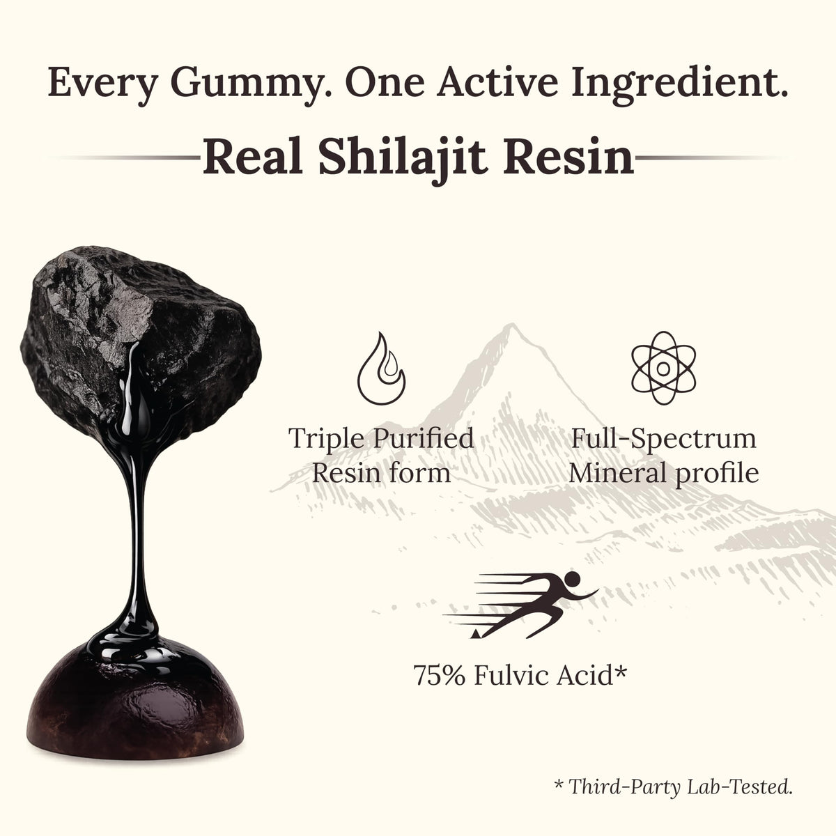 Miresi Gummies Shilajit au Tamarind, gummies individuelles