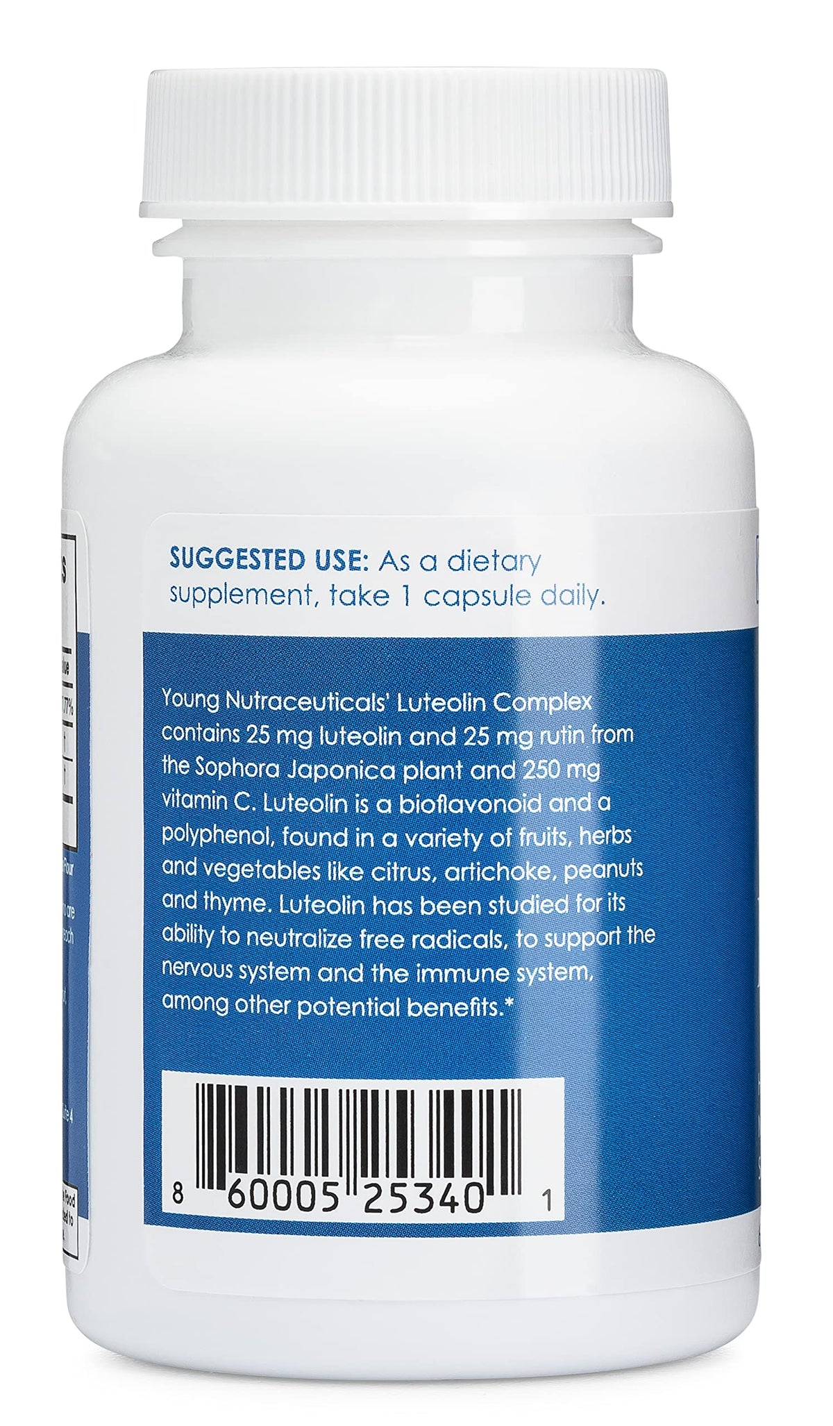 Mirica YoungNutra Complex de Luteoline 60 capsules vue de côté