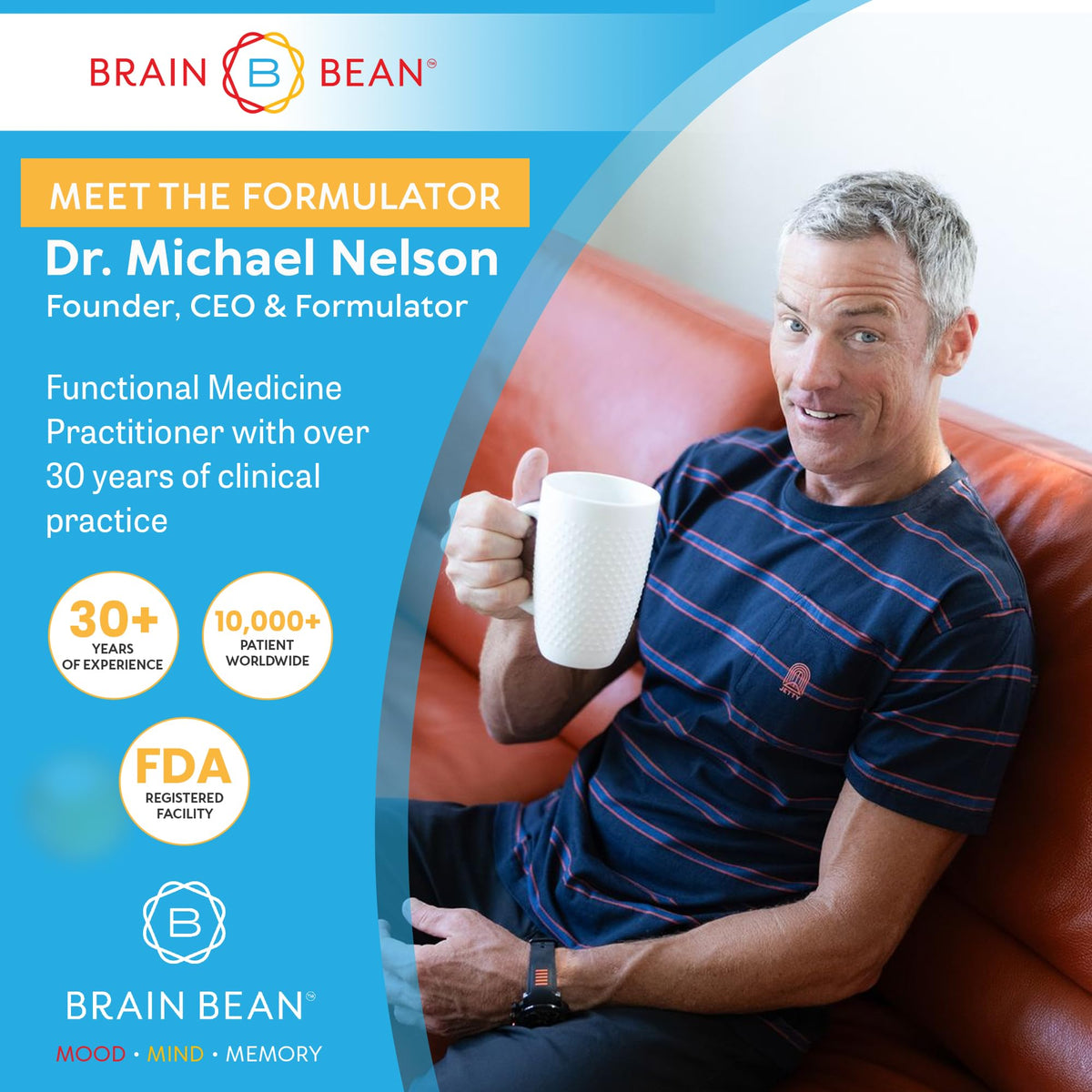 Mise en scène des comprimés Methyl B-12 Brain Bean avec des fruits